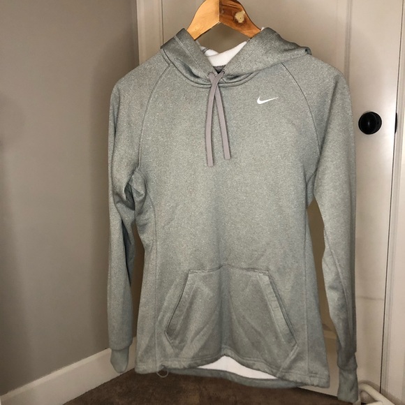 GREY NIKE THERMA FIT HOODIE - Picture 3 of 4